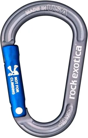 RockX Accessory Carabiner (Gray) - Lightweight 5kN Carabiner for Gear and Accessories – Made in The USA