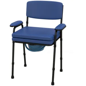 Rootz Adjustable Toilet Chair - Shower Chair - Comfort Chair - Personalized Height - 63L x 54W x 86-102H cm