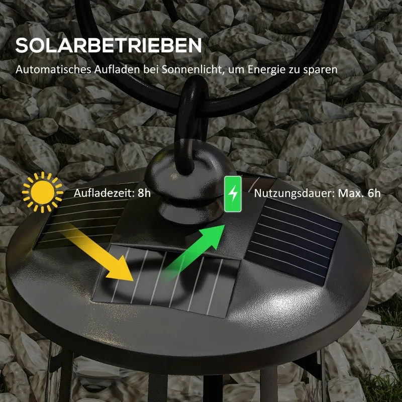 Rootz Garden Lamp - Solar Lantern - Decorative Light - Dusk to Dawn - Weatherproof - 16.5cm x 21.5cm x 122cm