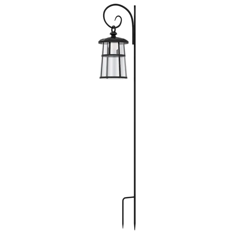 Rootz Garden Lamp - Solar Lantern - Decorative Light - Dusk to Dawn - Weatherproof - 16.5cm x 21.5cm x 122cm