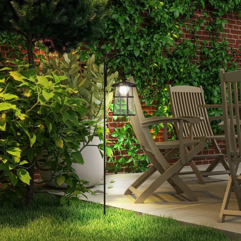 Rootz Garden Lamp - Solar Lantern - Decorative Light - Dusk to Dawn - Weatherproof - 16.5cm x 21.5cm x 122cm