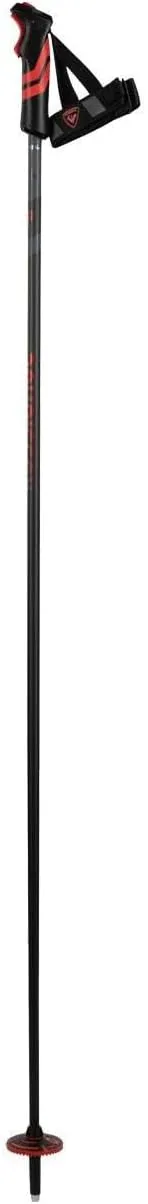 Rossignol Unisex Adults Tactic Carbon Clip Lightweight Ergonomic All-Mountain On-Piste Off-Piste Alpine Ski Poles with R-Clip Quick-Release Strap System | Downhill Skiing, Winter Sports