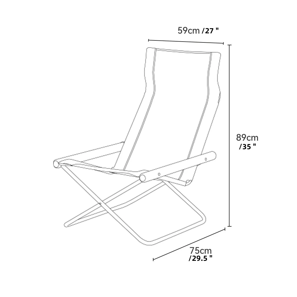 Rowell Canva Folding Lounger Chair