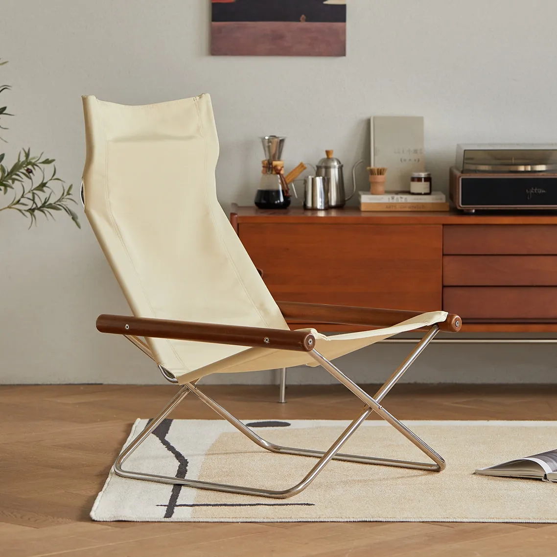 Rowell Canva Folding Lounger Chair