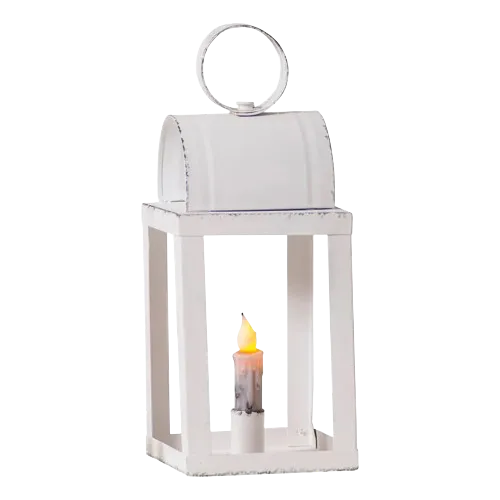 Rustic White Keeping Room Lantern