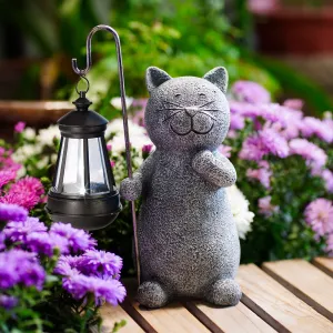 Rynx | Qeeman Solar Energy Garden Decor Statues Figurine: Garden Art For Patio Balcony Yard Lawn - Unique Christmas Birthday Gifts For Mom Grandma Woman Wife Sister