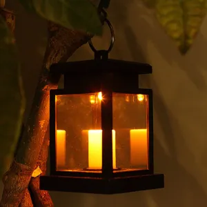 Rynx | Solar LED Candle Light Square Lantern Outdoor Light