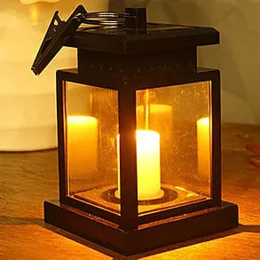 Rynx | Solar LED Candle Light Square Lantern Outdoor Light
