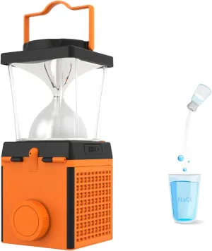 Salt Water Lamp - No Battery Needed, 350LM Brightness, 120-150 Hours Continuous Light, Portable LED Lantern for Fishing, Camping, Yoga & Home Use - FCC, RoHS , CE, Certified