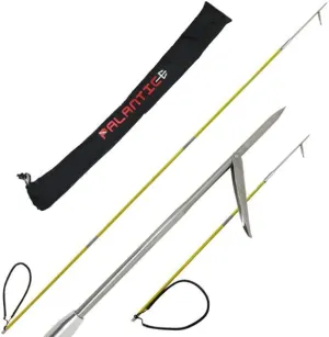 Scuba Choice 7' Adjustable Travel Spearfishing Pole Spear, 3-Piece Fiber Glass, Stainless Steel Single Barb Tip, Black Rubber Sling, Compact Design with 24" Carry Bag