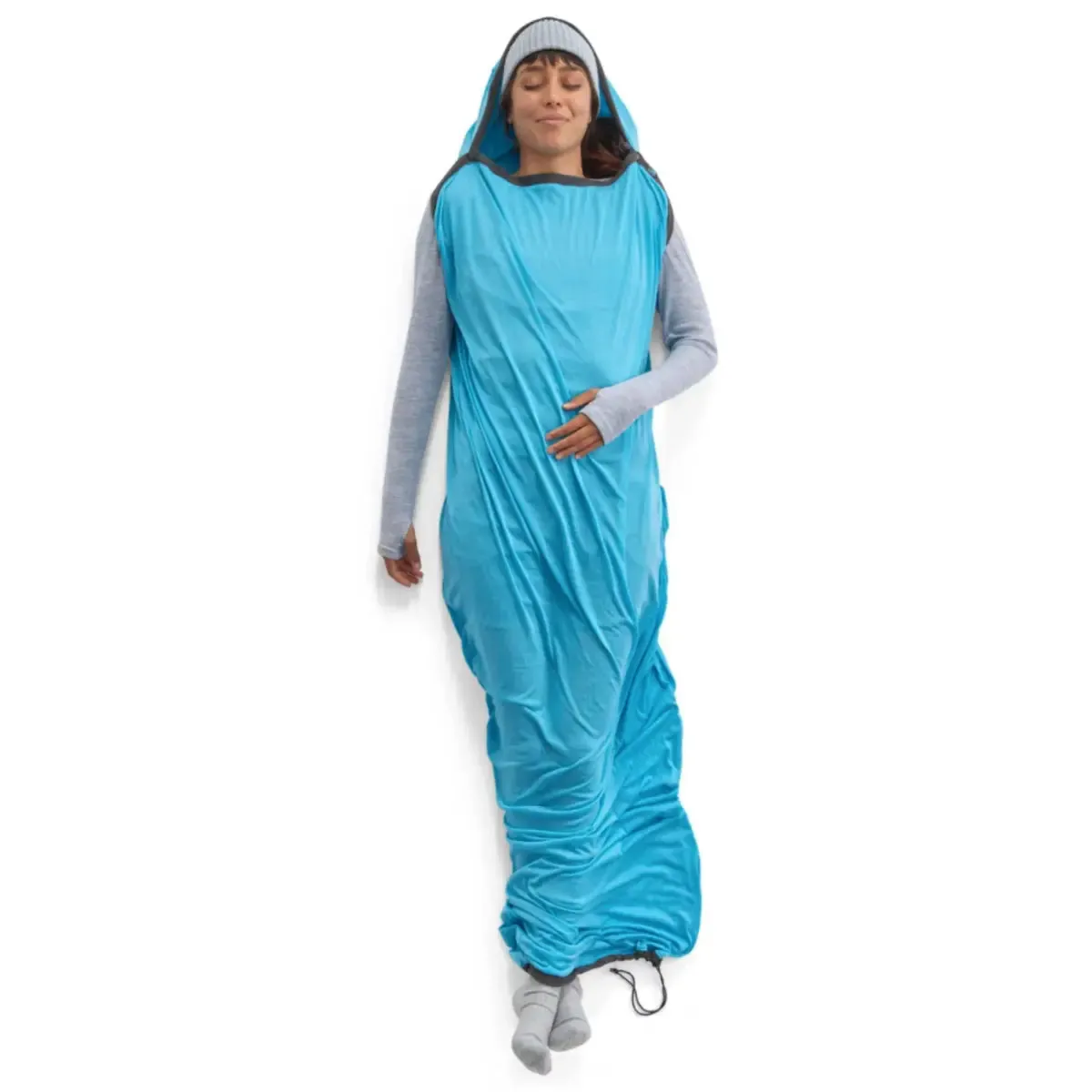 Sea To Summit Breeze Sleeping Bag Liner - Compact Mummy with Drawcord - Blue