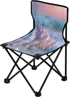 Seashore Beach Portable Outdoor Folding Chair Anti-Slip Padded Oxford Cloth Stool Camping Chair Small for Beach Hiking Fishing Gardening Quad Camp Chair