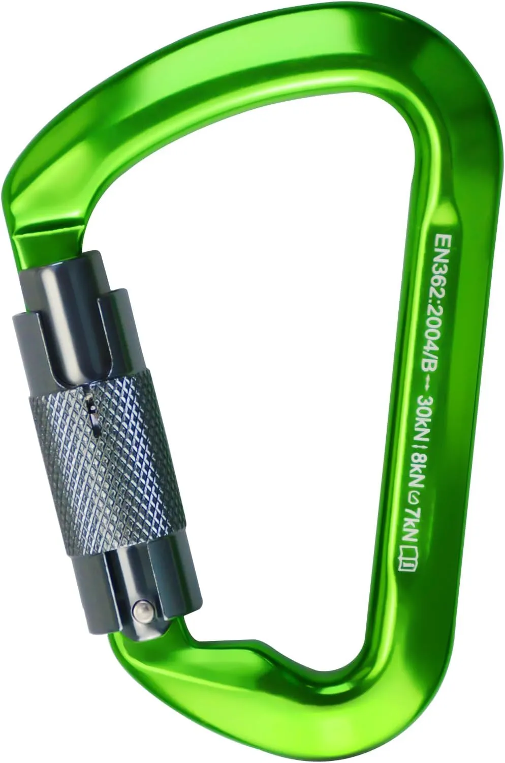 SEPEAK UIAA 30kN Climbing Carabiner Clips, Professional Heavy Duty Twist Locking Carabiners for Climbing,Mountaineering, Rappelling, Camping, Hiking, Swings, Large D Ring Hooks