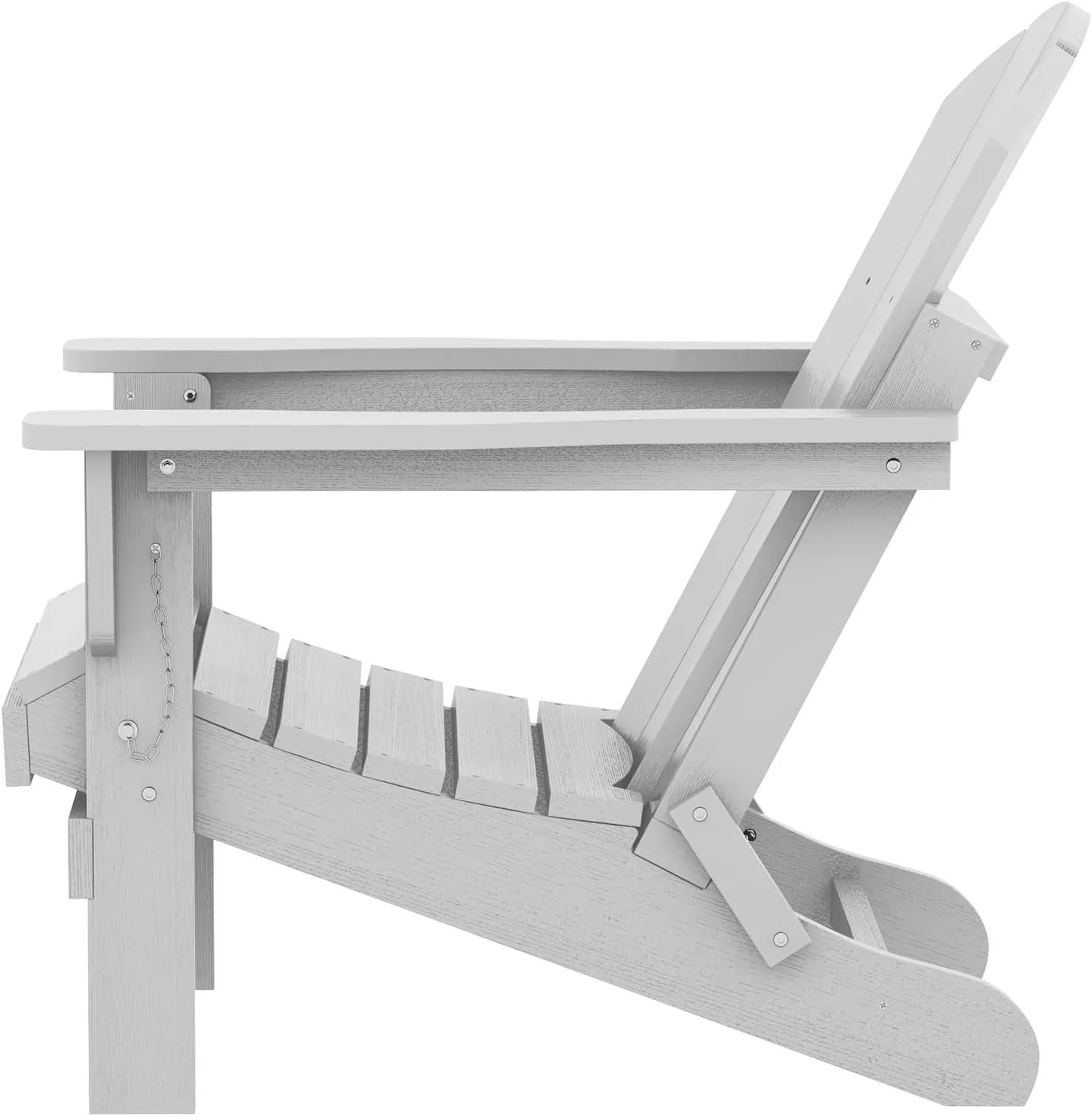 SERWALL Folding Adirondack Chair for Patio Garden Outdoors Fire Pit- Spanish Gray