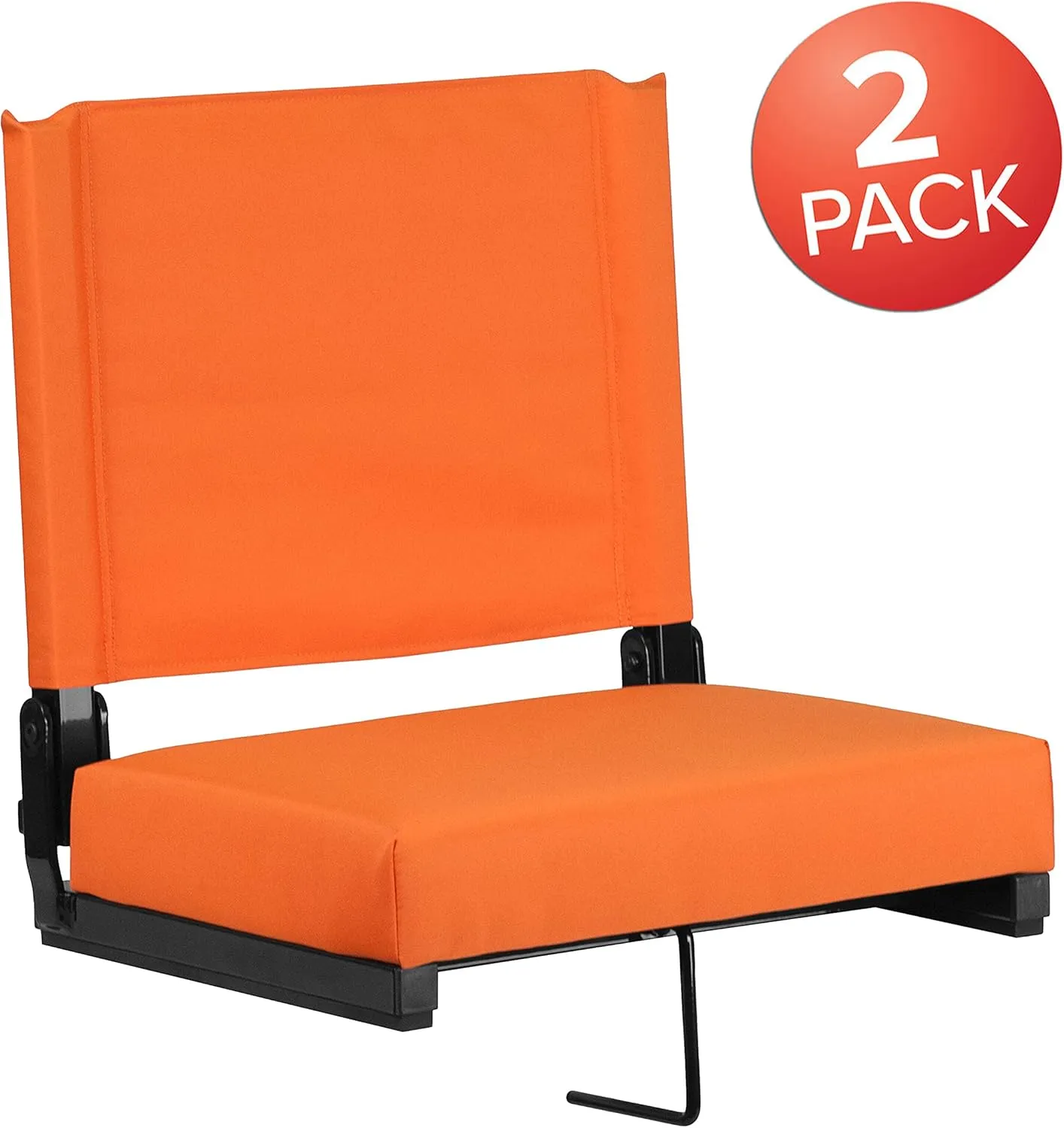 Set of 2 500 lb. Rated Lightweight Stadium Chair with Ultra-Padded Seat