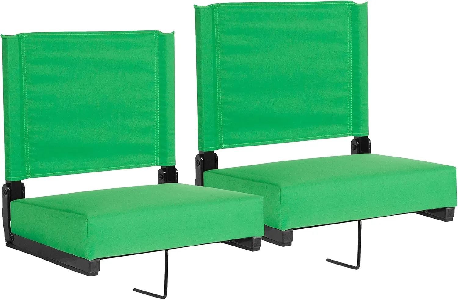 Set of 2 500 lb. Rated Lightweight Stadium Chair with Ultra-Padded Seat