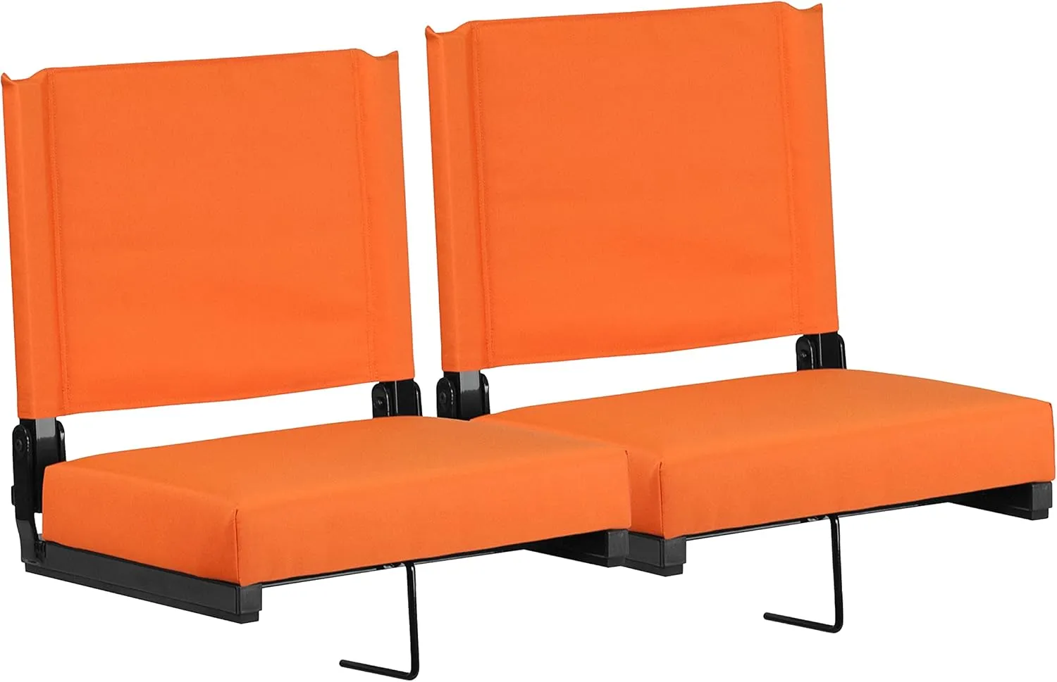 Set of 2 500 lb. Rated Lightweight Stadium Chair with Ultra-Padded Seat