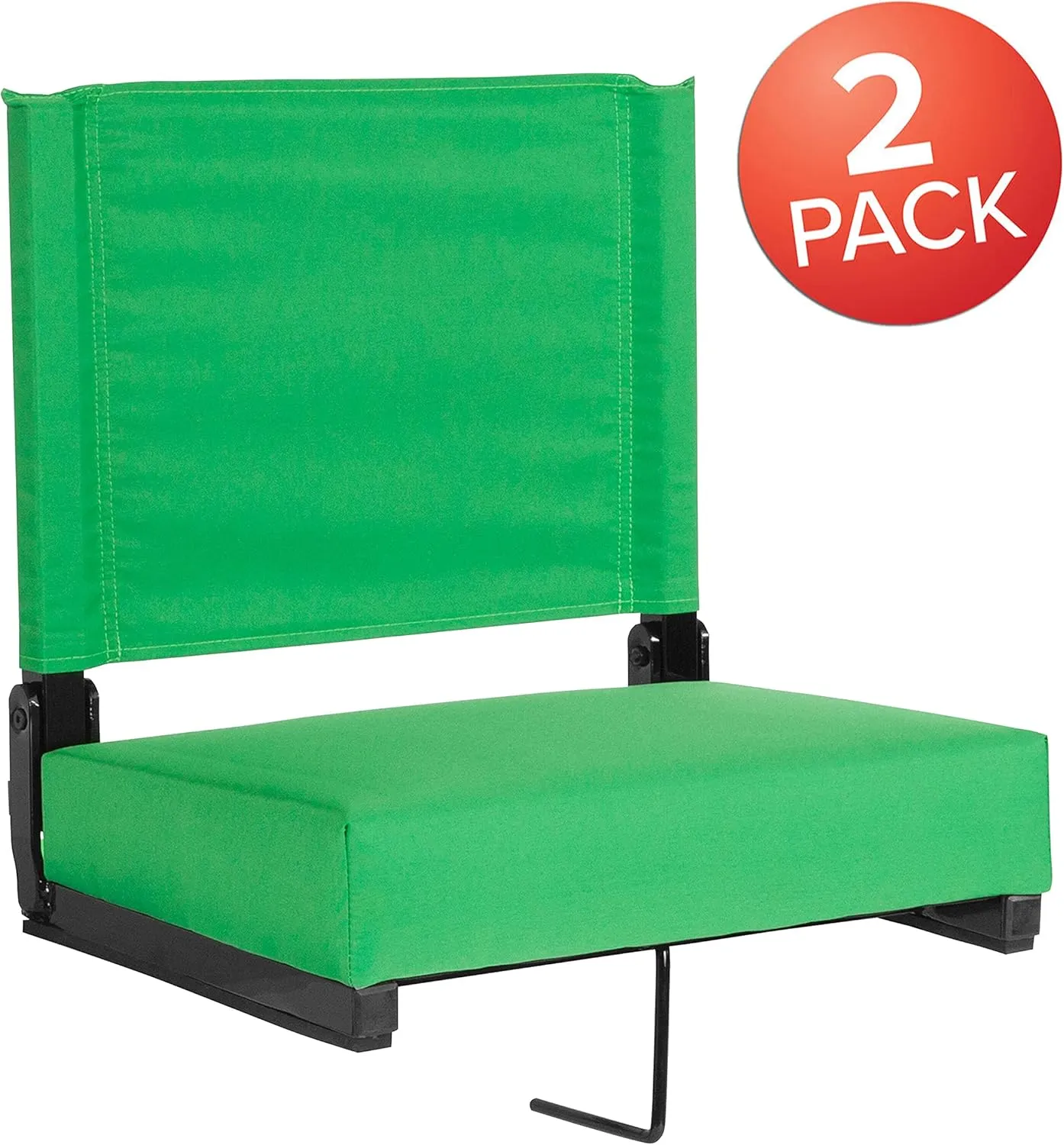 Set of 2 500 lb. Rated Lightweight Stadium Chair with Ultra-Padded Seat
