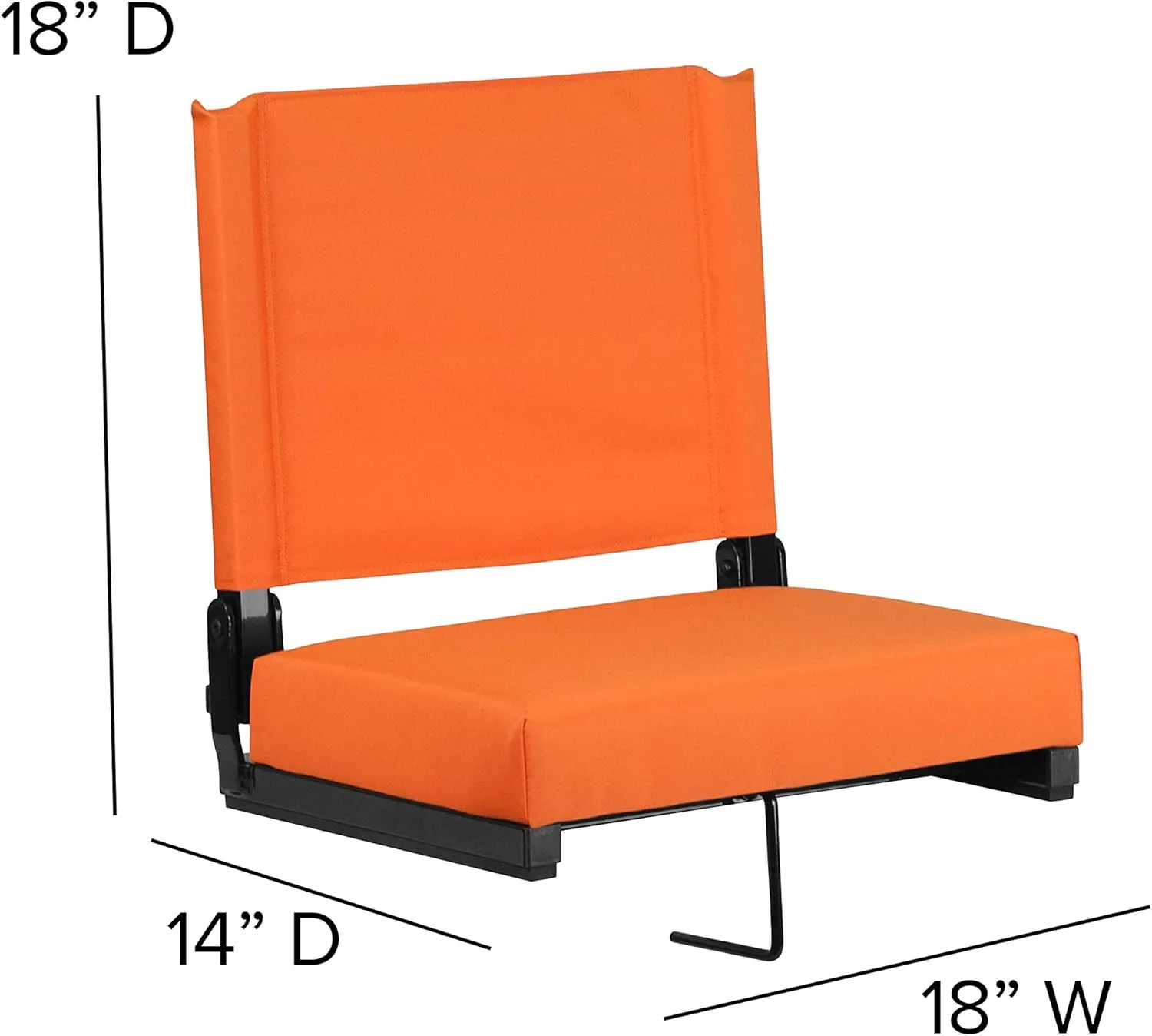 Set of 2 500 lb. Rated Lightweight Stadium Chair with Ultra-Padded Seat