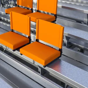 Set of 2 500 lb. Rated Lightweight Stadium Chair with Ultra-Padded Seat