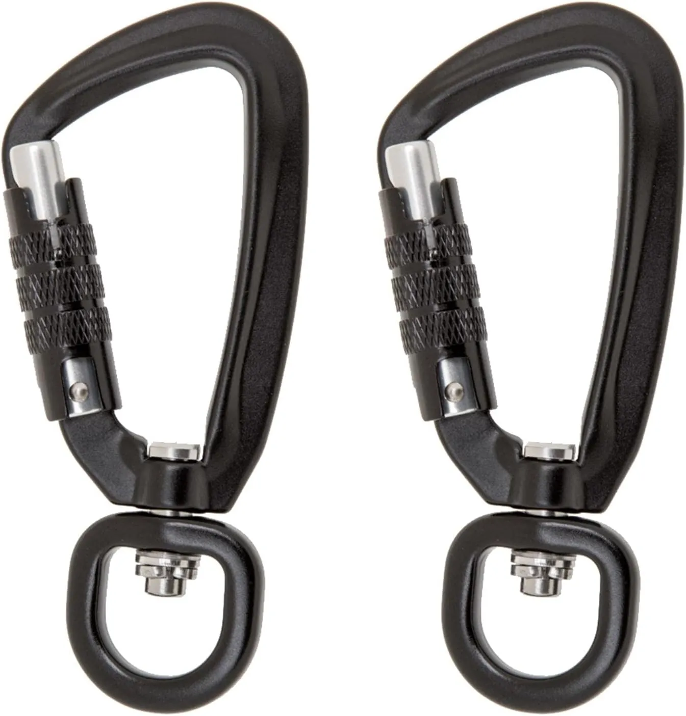 Set of 2 Auto Lock Carabiner Clips for Outdoor Use