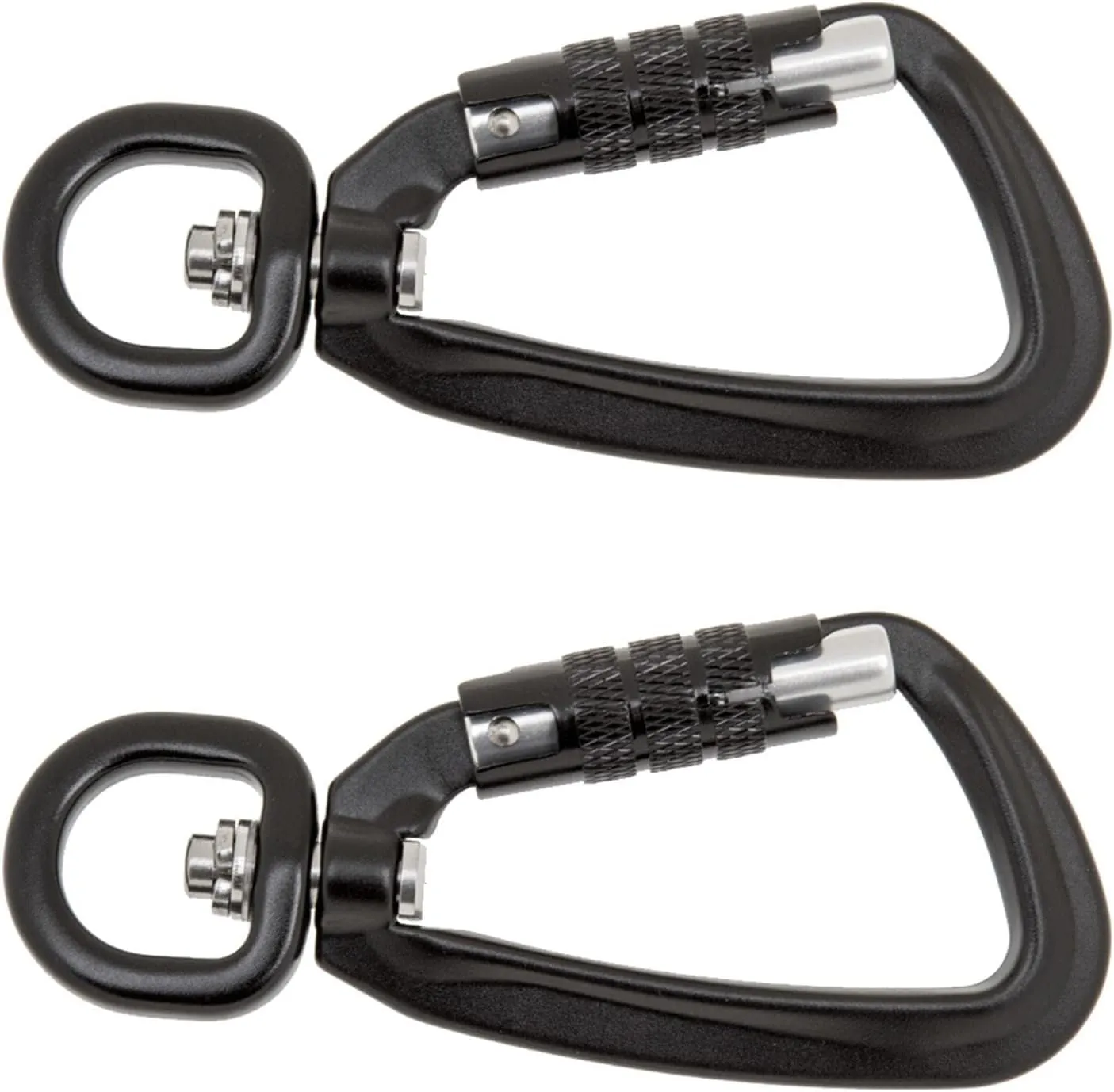 Set of 2 Auto Lock Carabiner Clips for Outdoor Use
