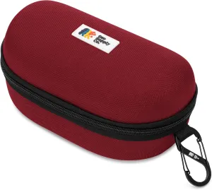 Shockproof Water-Resistant Snow Goggles Case, Hard Shell for Large Ski & Snowboard Goggles, Lightweight