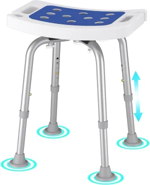 Shower Chair with Arms for Seniors Elderly Handicap Disabled Bariatric Adults Or Women Bench Seat for Inside Shower Stall and Bathroom Bath Tub Seats Adjustable Small Stool Heavy Duty Corner Chairs