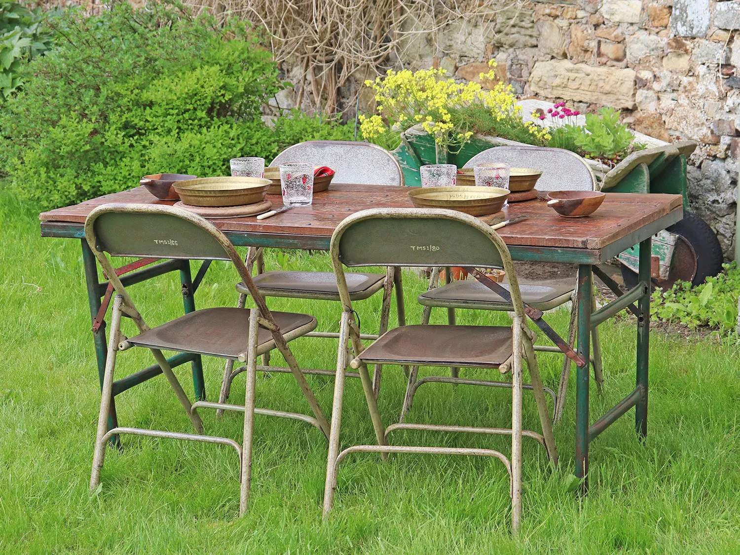 Silver Vintage Folding Chair