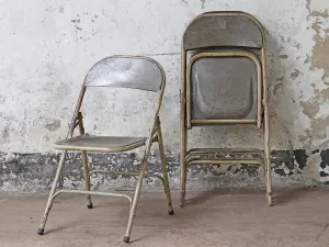 Silver Vintage Folding Chair