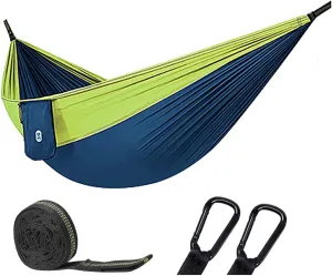 Single & Double Hammock Outdoor Camping Parachute Hammock Backpack Travel Survival Hunting Sleeping Portable Hanging Garden Swing Bed