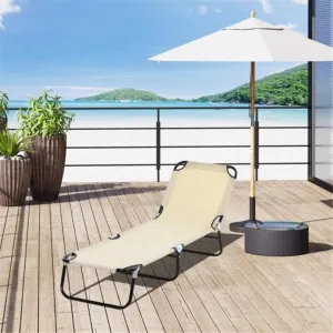 Single Beach Chair Outdoor Leisure Chair Folding Chair Camping Chair Reclining Chair Outdoor Scenery Chair, Suitable for Outdoor Camping