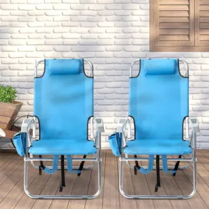 Single Beach Chair Outdoor Leisure Chair Folding Chair Camping Chair Reclining Chair Outdoor Scenery Chair, Suitable for Outdoor Camping