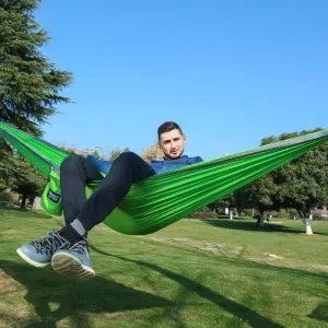 Single Double Hammock Adult Outdoor Backpacking Travel Sleeping Bed Portable Leisure Swing Floor Mat (Color : 5)