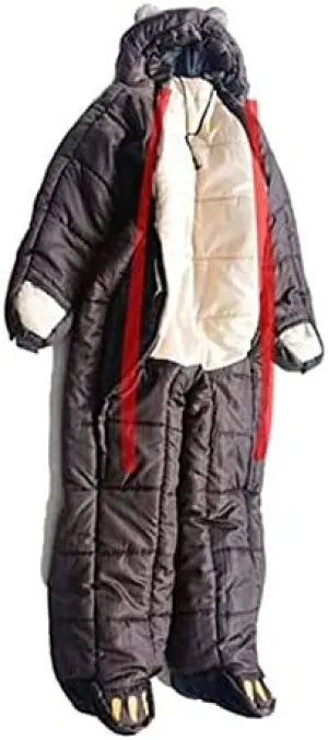 Single Sleeping Bag Lightweight Double Zipper Adult Sleeping Bag with Arm Legs, Outdoor Adventure & Survival Essentials,XL，