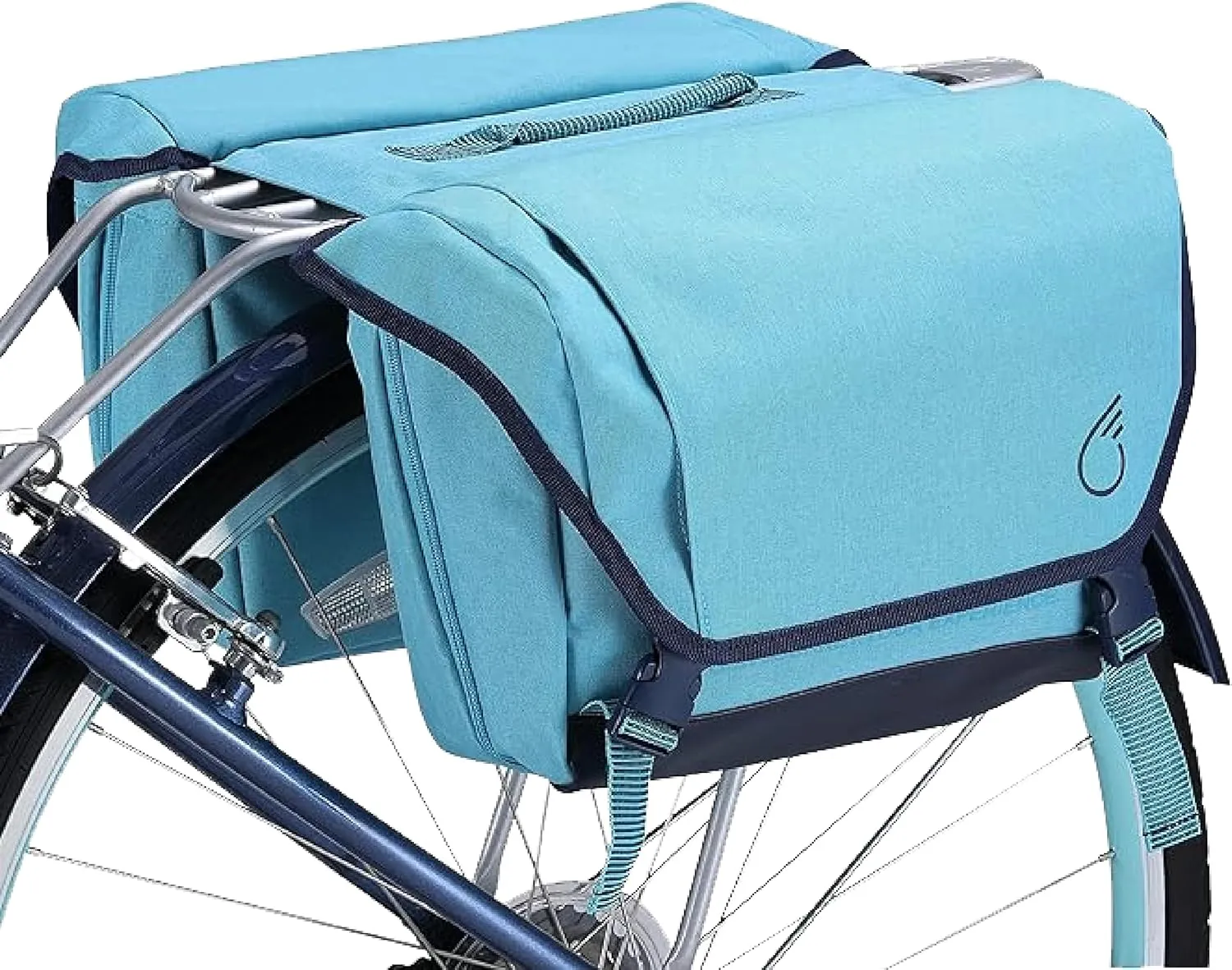 sixthreezero Dual Sided Bike Bag for Rear Rack, Waterproof Universal Bicycle Double Pannier Storage Bags, Cargo Trunk with Carry Handle