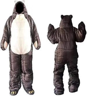 Sleeping Bag Humanoid Sleeping Bag with Thickened Warm Liner Lightweight Waterproof Sleeping Bags with Zippered Holes for Arms and Feet