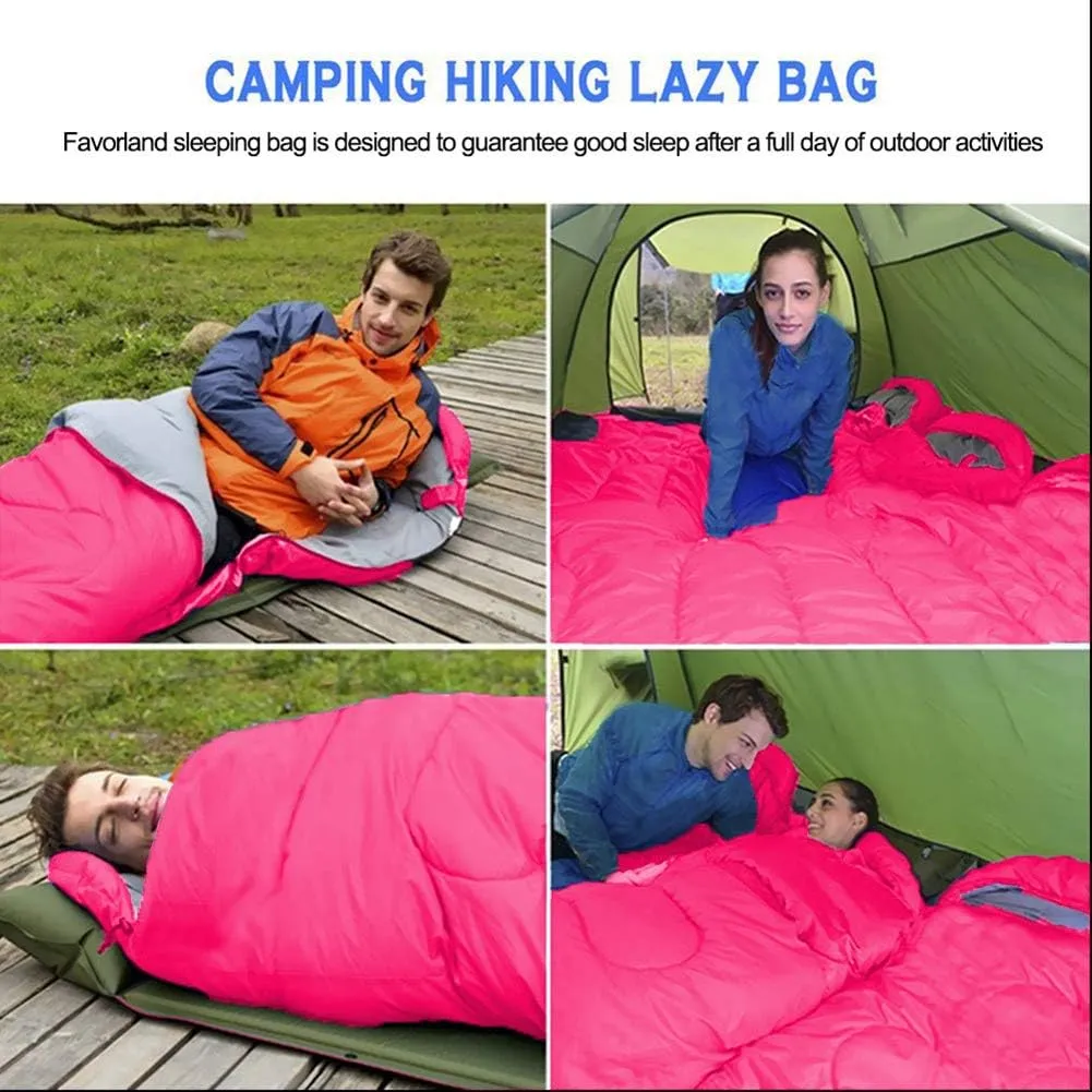 Sleeping Bag, Lightweight 3 Season Weather Sleep Bags for Kids Adults Girls Women, Microfiber Filled 5-20 Degree for Backpacking/Hiking/Camping/Mountaineering with Compression Sack