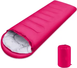 Sleeping Bag, Lightweight 3 Season Weather Sleep Bags for Kids Adults Girls Women, Microfiber Filled 5-20 Degree for Backpacking/Hiking/Camping/Mountaineering with Compression Sack