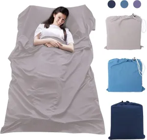 Sleeping Bag Liner,Lightweight Single/Double Sleep Sack,Camping & Travel Sheets for Adults,Premium Soft Hotel Sheet for Outdoor Traveling Hiking Hotel Picnics