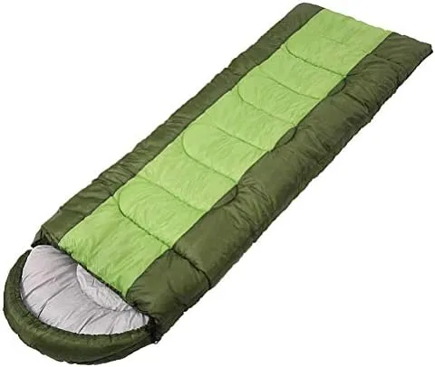 Sleeping Bag Portable 3 Seasons Outdoor Hiking Camping Tools Gear, Compose to a Double Sleeping Bag, with Lightweight Compression Sack