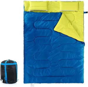 Sleeping Bags 2 Person Winter Sleeping Bag Inflatable Ultra Light Cotton Down Padding Outdoor Sleeping Bag