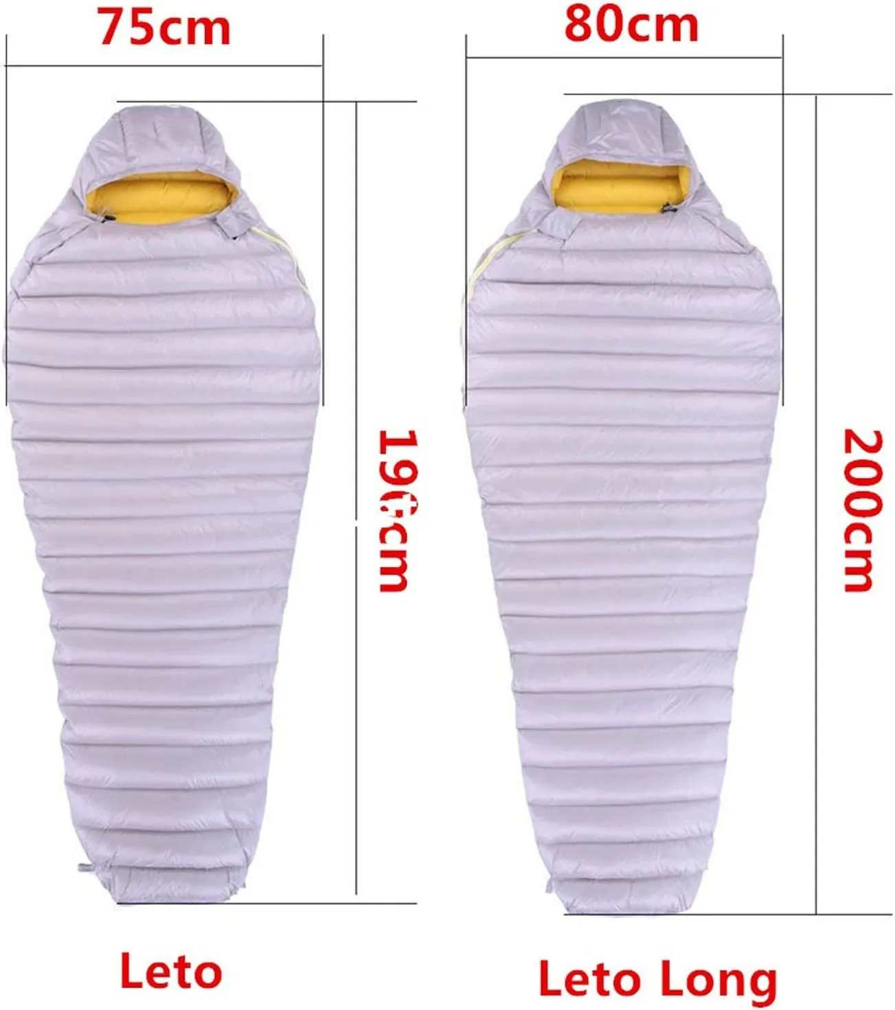 Sleeping Bags Outdoor Camp White Goose Down Sleeping Bag Mummy Type Sleeping Gear Water Repellent Down