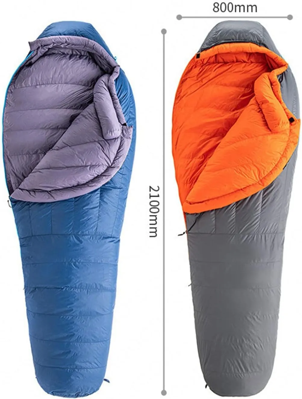Sleeping Bags Winter Goose Down Mummy Sleeping Bag 20D Nylon Waterproof Warm Portable Travel Camping Sleeping Bag
