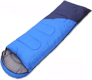 Sleeping Bags,Adult Four Seasons Outdoor Envelope Style with Cap Warm Sleeping Bag,Can Be Spliced Hollow Cotton Sleeping Bag,Breathable,Indoor & Outdoor Use,for Camping