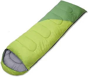 Sleeping Bags,Adult Four Seasons Outdoor Envelope Style with Cap Warm Sleeping Bag,Can Be Spliced Hollow Cotton Sleeping Bag,Breathable,Indoor & Outdoor Use,for Camping,G