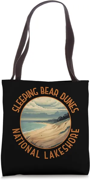Sleeping Bear Dunes National Lakeshore Distressed Circle Tote Bag