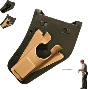 Slide in Fishing Rod Hip Holster, Adjustable Hands Free Rod Holder, Quick Draw Waist Belt Fish Rod Holder, Weatherproof Nylon Fishing Pole Holster for Fly & Bank
