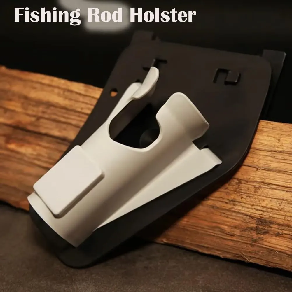 Slide-in Fishing Rod Hip Holster, Hands-Free Rod Holder for Fly & Bank Fishing, Quick Draw Waist Belt Gear, Durable Adjustable Portable Fish Pole Holster