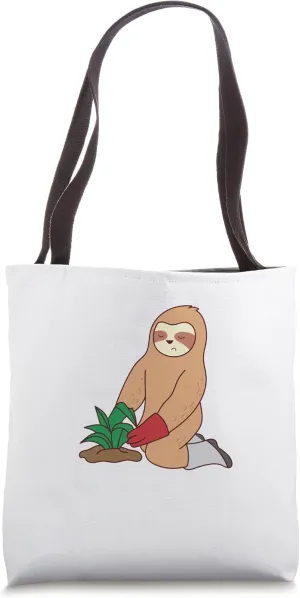 Sloth Gardening Lazy Tired Sleeping Gardener Tote Bag